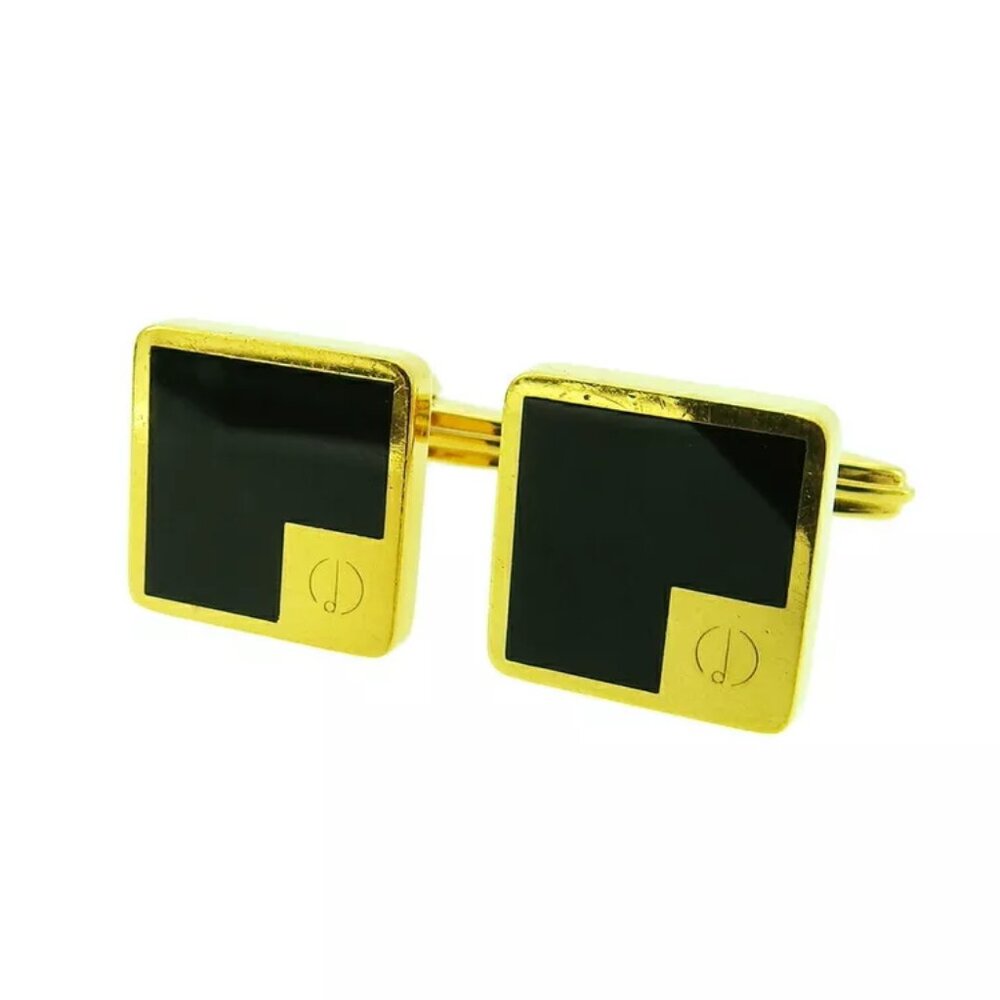 Dunhill Cufflinkd Mark Gold Bracket Authentic USED